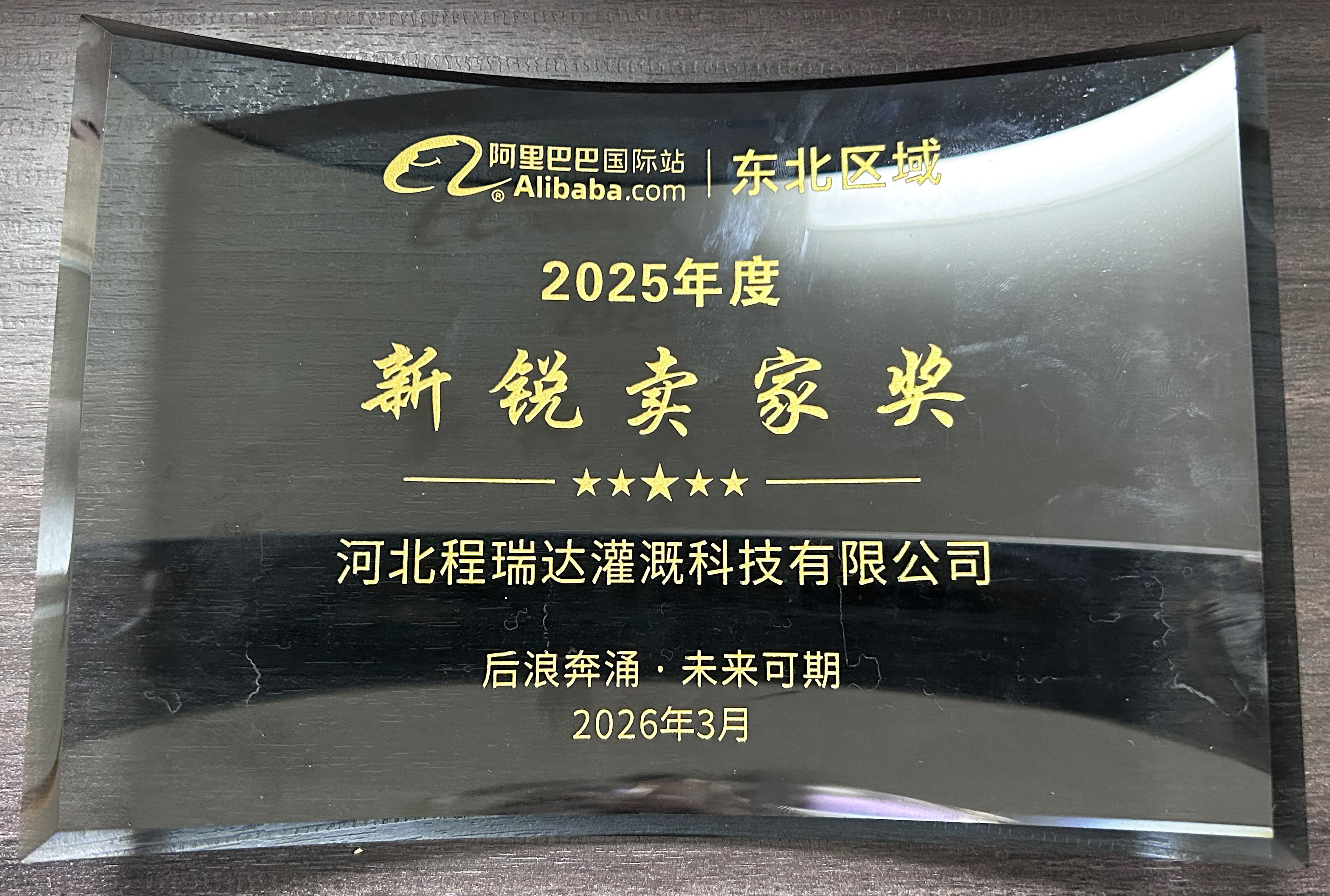 林芝程瑞达灌溉 | 荣获阿里国际站新锐卖家奖